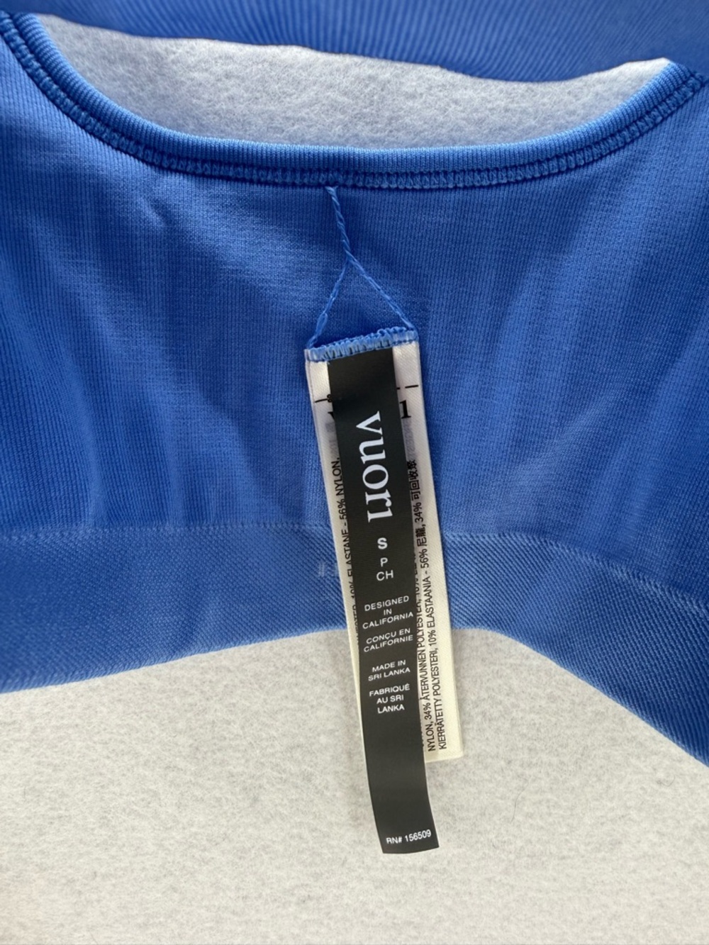 NWT Vuori Bi-Color Seamless Longline Bra Oxford/Riviera Blue VW1305‎ Size Small - Picture 7 of 10